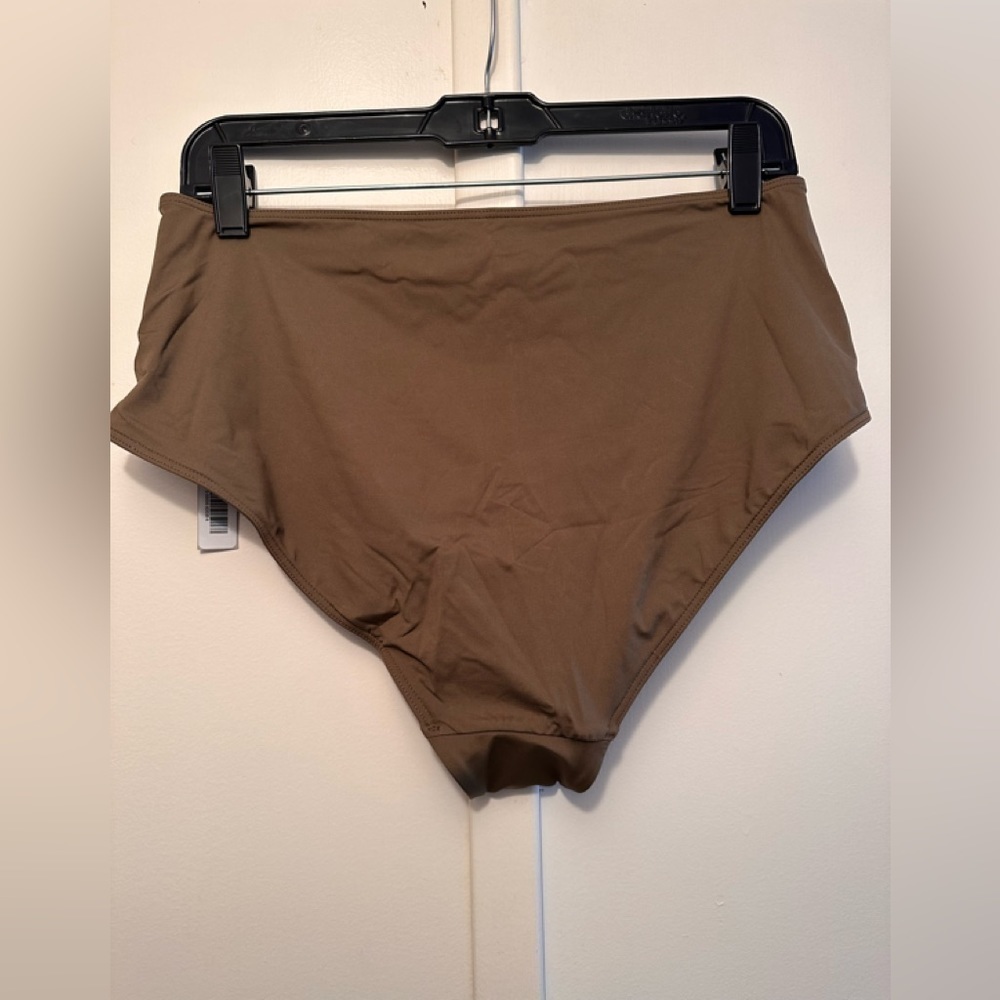 Everlane High Rise Bikini Bottom Size L NWT 🤍 Neutral Beach Swim - Picture 5 of 9